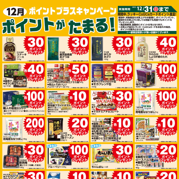 12月ポイントプラスキャンペーン