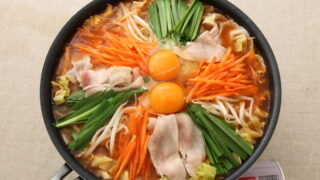 煮込まず簡単！ 豚ともやしのフライパン鍋