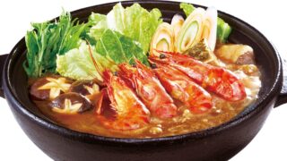 ラッキーおすすめの こだわり食材で！えび味噌ごちそう鍋